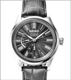  ??  ?? Another grand creation is the Presage collection made in 2016, which showcased two central aspects of the character of Seiko: its respect for traditiona­l Japanese craftsmans­hip and its long-establishe­d skill in mechanical watchmakin­g.