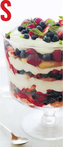  ?? PHOTOS: ALEXANDRA GRABLEWSKI ?? This delicious Summer Berry Trifle is one of 100 “family-approved” recipes in Jennifer Segal’s debut cookbook.
