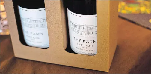  ?? BOB TYMCZYSZYN
THE ST. CATHARINES STANDARD ?? The Farm Pinot Noir 2015, Mason Vineyard.