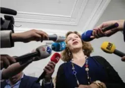  ?? FOTO EPA ?? Formateur Edith Schippers (VVD) mag het uitleggen nu de eerste formatiero­nde in Nederland op een sisser is uitgedraai­d.