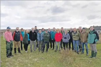  ??  ?? Members of the Highlands and Islands Regional Forestry Forum visited Lewis recently, left, where they met Croft Woodlands Project officer Viv Halcrow.