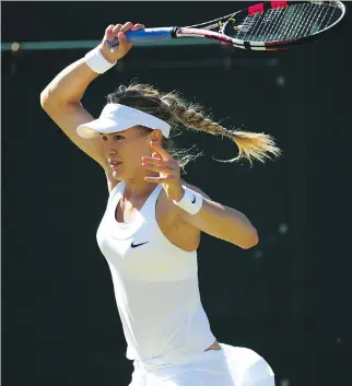  ?? CLIVE BRUNSKILL/GETTY IMAGES ?? Eugenie Bouchard said she would not have played this week had it not been Wimbledon.