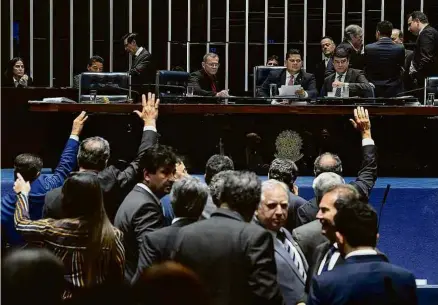  ?? Marcos Oliveira/Agência Senado ?? Senadores durante sessão desta quarta