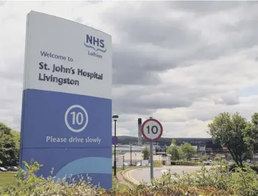  ??  ?? St John’s Hospital in Livingston has had no 24-hour children’s ward cover for a year