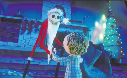  ??  ?? Tim Burton’s film The Nightmare Before Christmas is that increasing­ly rare holiday creation: a movie children and parents can enjoy together.
