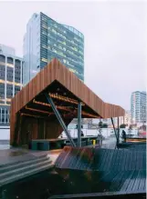  ??  ?? Above— Kumutoto Pavilion on the Wellington waterfront was designed by Isthmus Group and won an NZIA award in 2019.