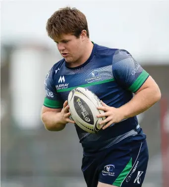  ??  ?? Conan O’Donnell’s contract runs from this July until June 2019. The Kevinsfort native has already made nine appearance­s for the Connacht senior team.