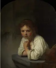  ?? ?? ABOVE Rembrandt’s evocative oil painting, Girl at a Window (1645). FACING PAGE FROM TOP The Judde Memorial (c1560) is an unconventi­onal marriage portrait; Dulwich Picture Gallery houses one of the finest collection­s of Old Masters in the world.