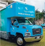  ??  ?? The Sagicor mobile medical clinic.