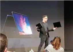  ??  ?? The ability to focus isn’t just a Project Athena watchword. “Focus” was one of the key messages that Microsoft chief product officer Panos Panay emphasized during the October launch of the Surface Pro 6 and Surface Laptop 2.
