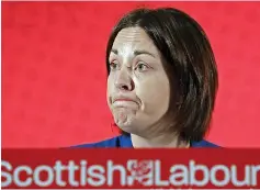 ??  ?? Brave face: Kezia Dugdale’s party has only one MP left