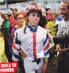  ?? Archivo ?? Irad Ortiz Jr. buscará este sábado ganar por primera vez en su ilustre carrera el Kentucky Derby. Montará en la prueba a Known Agenda, un candidato 6-1 en las apuestas. BUSCA SU PRIMERO