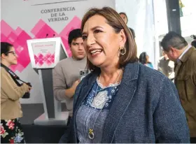  ?? ?? LA ABANDERADA presidenci­al de la oposición en conferenci­a, el pasado lunes.