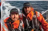  ??  ?? U.S. sailors Charlie Enright (above left) and Mark Towill will lead a joint U.S.Danish effort in 2017-18; China’s Dongfeng is also prepping for another lap (below)