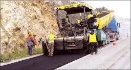  ??  ?? The Girne to Lefkoşa road is currently undergoing a major upgrade. The section between the Girne and St Hilarion is nearing completion.