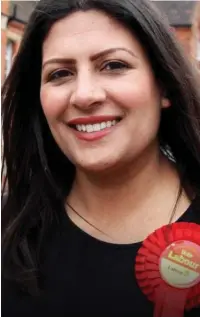  ??  ?? Historic: Labour’s Preet Gill is the first female Sikh MP