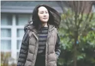  ?? JENNIFER GAUTHIER / REUTERS FILES ?? Huawei CFO Meng Wanzhou was arrested at Vancouver's
airport on Dec. 1, 2018, at the request of U.S. officials.