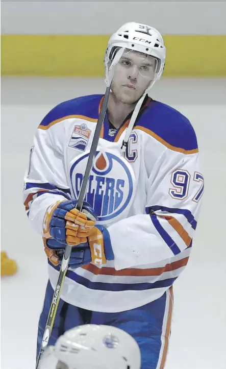  ?? CHRIS CARLSON/THE ASSOCIATED PRESS ?? Connor McDavid and the Oilers came within a goal of making it to the Western Conference final during their first playoff run in 11 years, bowing out in Game 7 of their second-round series Wednesday against the Anaheim Ducks. On the bright side, the...