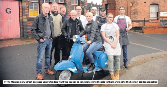  ??  ?? > The Montgomery Street Business Centre traders want the council to consider selling the site to them and not to the highest bidder at auction