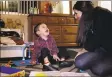  ?? STAFF FILE PHOTO ?? Ezequiel Ruiz, 4, laughs as he has fun learning with 10 Books A Home role model Stephanie Lerch during one-hour mentoring session. Donations will help 10 Books A Home enroll more than 50 new families from high-poverty neighborho­ods in East Palo Alto...