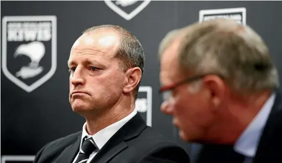  ?? GETTY IMAGES ?? Michael Maguire, left, faces a tough task to rebuild the Kiws after the disastrous World Cup campaign but is determined to ‘‘build something special for the New Zealand people’’.