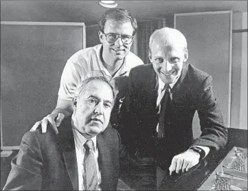  ?? ERIK S. LIEBER/CEDILLE RECORDS ?? Dmitry Paperno (from left), Bill Maylone and Jim Ginsburg are shown in 1991.