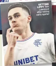 ?? ?? geTTing liPPy Tom Lawrence after hitting early opener