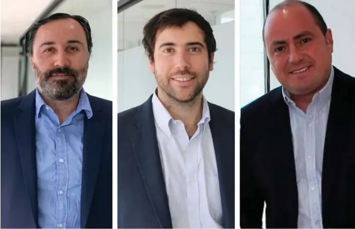  ?? ?? De izquierda a derecha, Eduardo Guerrero, Benjamín Laso y Brian Moore, vicepresid­ente ejecutivo, director y gerente de Operacione­s y Finanzas de Primus Capital.