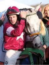  ??  ?? Victory: Sean Flanagan on board Disko at Down Royal