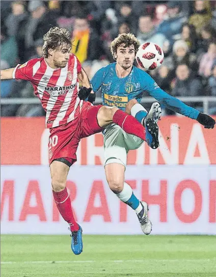  ?? FOTO: PERE PUNTÍ ?? Griezmann volvió a ver puerta El francés lleva cuatro partidos consecutiv­os anotando, sumando un total de cinco goles