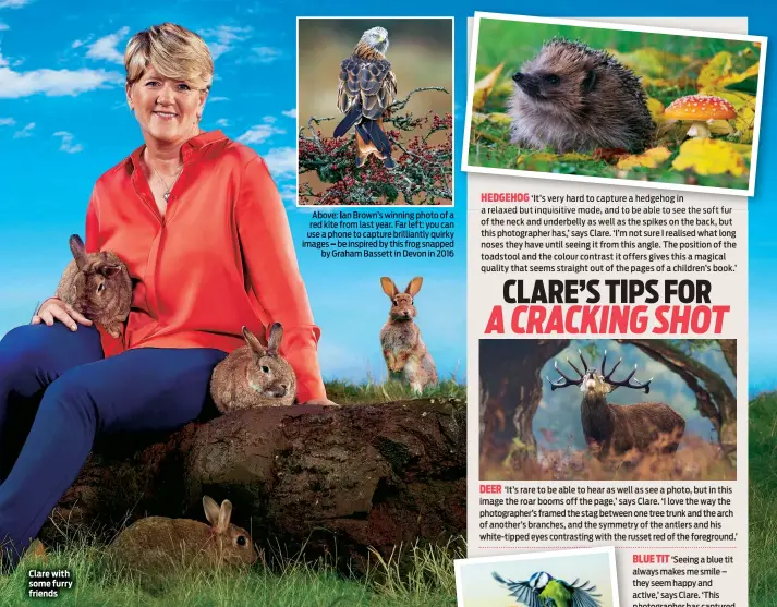  ??  ?? Clare with some furry friends