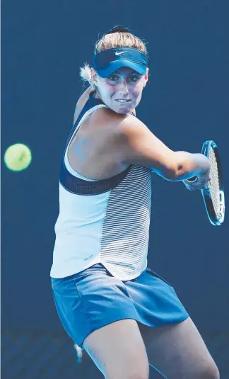  ?? Picture: GETTY IMAGES ?? Sara Tomic’s bid to reach the Australian Open has taken a hit.