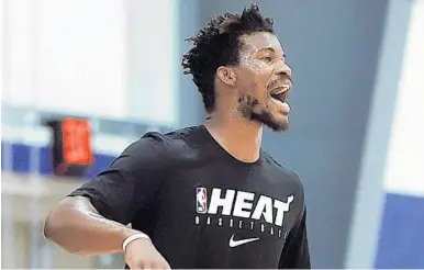  ?? MIAMI HEAT ?? The Heat’s Jimmy Butler has been making more than his voice heard with his discipline­d approach while staying at Disney.
