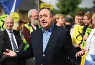  ??  ?? Alex Salmond has claimed material obtained for his defence indicated he was the victim of a plot