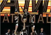  ?? PHOTO PROVIDED BY NOVATO CHEER AND DANCE ?? Novato cheerleade­rs perform at the JAMZ Nationals on Jan. 28 in Las Vegas en route to claiming the program's fifth consecutiv­e national title.