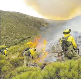  ?? EL PERIÓDICO ?? Efectivos del Infoex trabajando en un incendio, en una imagen de archivo.