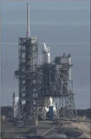  ?? CRAIG BAILEY — ?? A SpaceX Falcon 9 rocket remains on launch Pad 39A at Kennedy Space Center, Fla., Saturday. The rocket, scheduled to lift off with cargo for the Internatio­nal Space Station, was aborted with 13 seconds to go in the countdown.