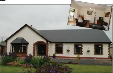  ??  ?? Windy Field situated at Garrane, Ballyhea close to Ballyhoura Mountains. Inset: spacious livingroom.