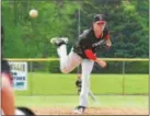  ?? THOMAS NASH - DIGITAL FIRST MEDIA ?? Boyertown’s Mike Hohlfeld delivers to the plate during Tuesday’s game.