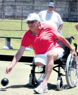  ??  ?? Colin Riley rolled a number of good bowls