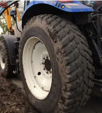  ??  ?? Clockwise from above: Special sports turf tyres to protect soft ground; McConnel finger bar unit; Ray Darcy; and cutting hedges last week for a farmer in Tramore, Co Waterford