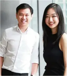  ?? — NORAFIFI EHSAN/The Star ?? Lim (left) and Woon are two of the founders of BookMyHapp­iness, a project that aims to improve the quality of education among underprivi­leged children.