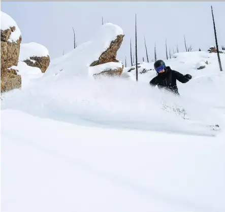  ?? KIM TURGEON ?? This year, Panorama Mountain Resort opened a whole new section of terrain for skiers and snowboarde­rs to explore.