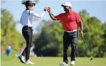  ?? Photo / Getty Images ?? Lydia Ko celebrates a putt with Alfonso Ribeiro.