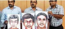  ?? - PTI ?? PROBE WIDENS: Over a month after journalist Gauri Lankesh was shot dead outside her house in Bengaluru’s upscale locality, Karnataka Police released sketches of the suspected killers.