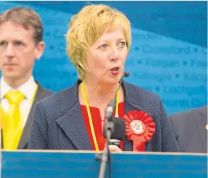  ??  ?? Lesley Laird speaks after winning her Fife Council seat last year.