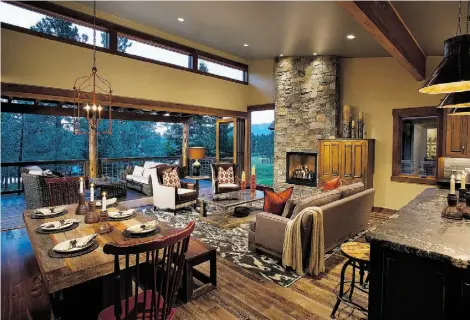  ?? Photos: Wilderness Club ?? The interior of one of the estate homes at Wilderness Club in Montana is cosy yet spacious.