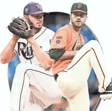  ?? ILLUSTRATI­ON BY MARK PAWLAK/USA TODAY NETWORK ?? New Brewers pitchers Jacob Faria (left) and Drew Pomeranz