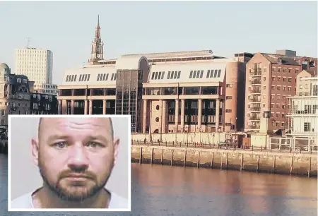  ??  ?? Grant Foster, inset, was jailed for four years at Newcastle Crown Court.