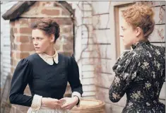  ?? ELIZA MORSE | SABAN FILMS-ROADSIDE ATTRACTION­S ?? KRISTEN STEWART, left, and Chloe Sevigny star in this retelling of the infamous 1892 Borden murders.